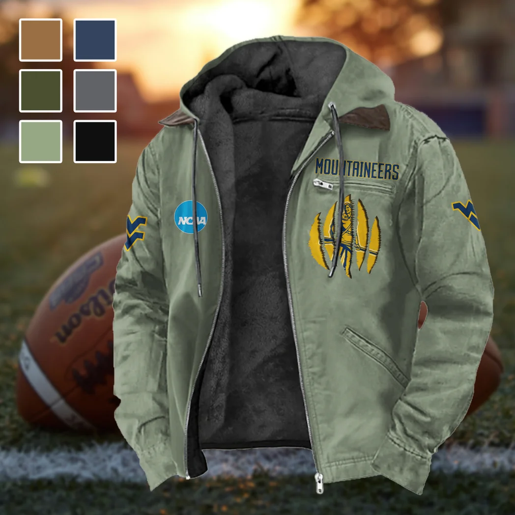 The WVU Power Flannel Hoodie, Loyal Supporter Sport Hoodie HVN1449WV - Light Green
