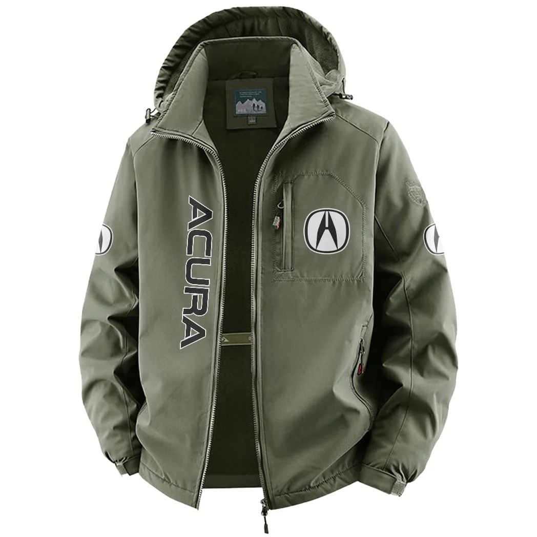 Premium Sedan Fleece Windbreaker Jacket, Thermal Wind-Stop Jacket HVN1450AC - Green - Image 2