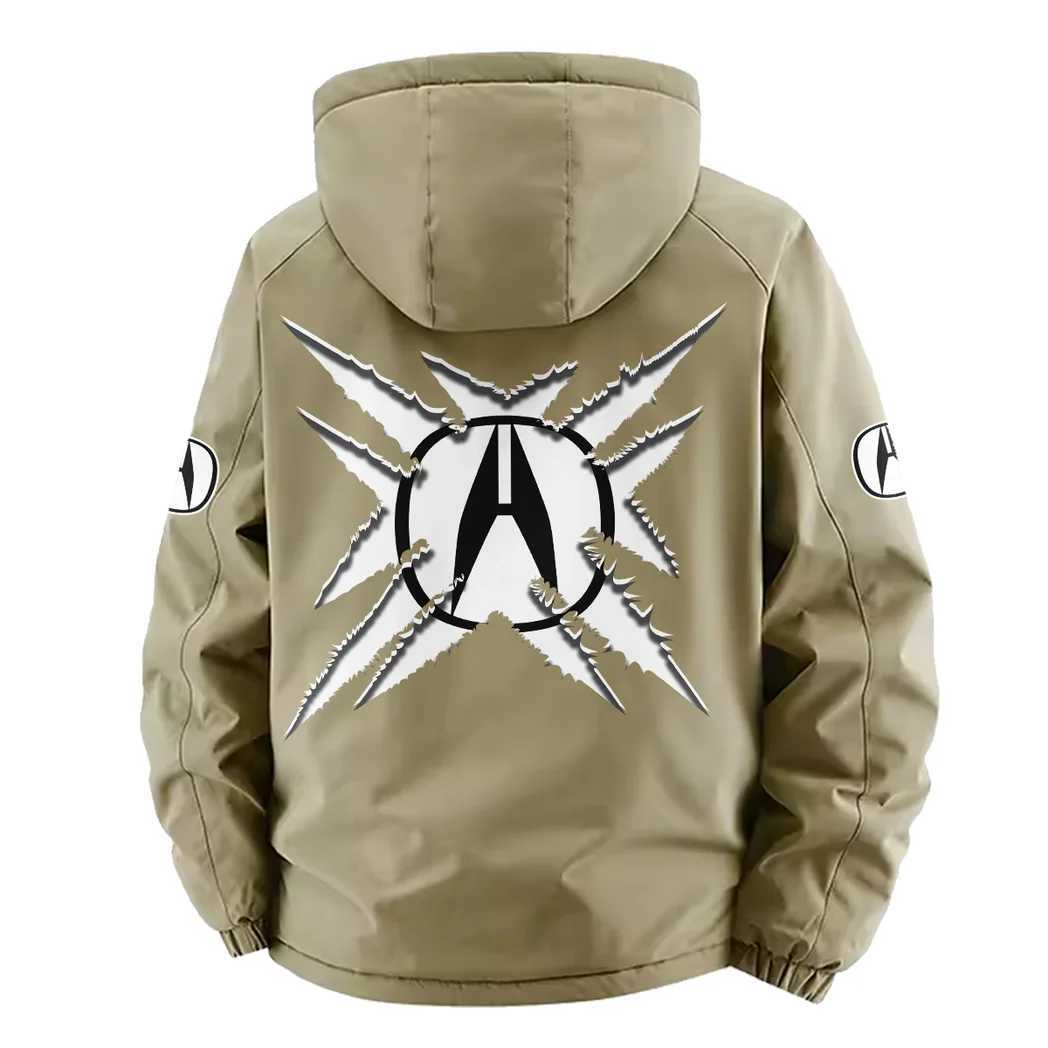 Premium Sedan Fleece Windbreaker Jacket, Thermal Wind-Stop Jacket HVN1450AC - Khaki - Image 4