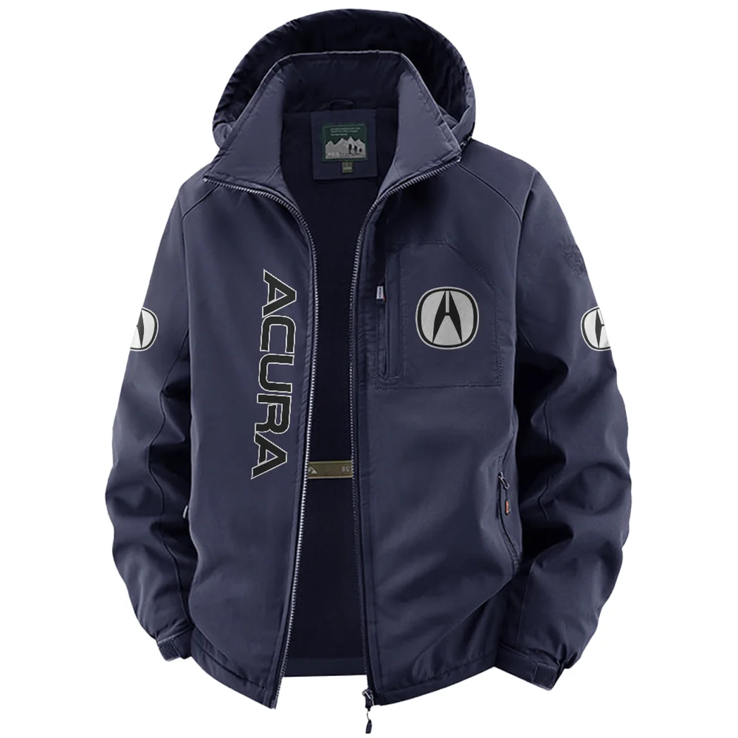 Premium Sedan Fleece Windbreaker Jacket, Thermal Wind-Stop Jacket HVN1450AC - Navy - Image 2