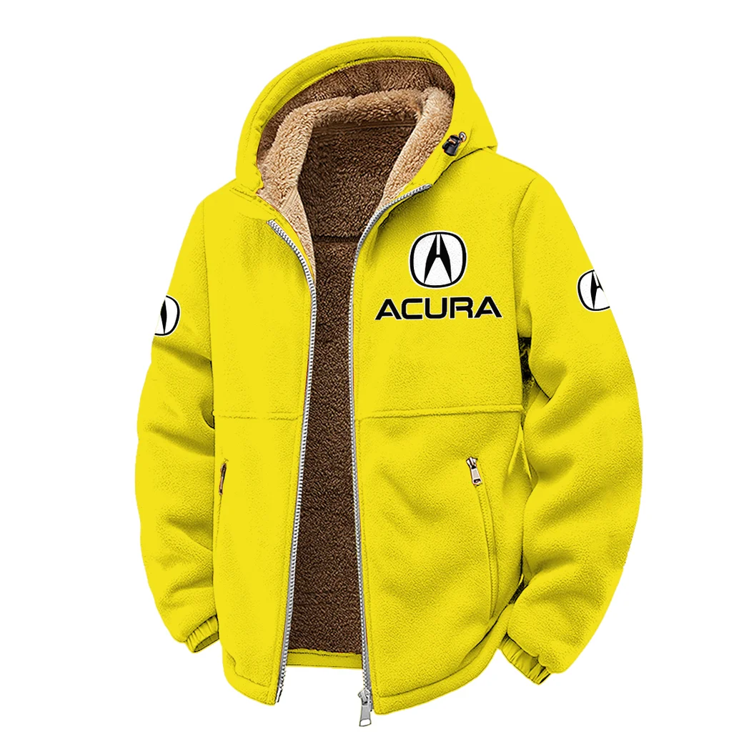 Premium Sedan Winter Fleece Jacket, Thermal Winter Fleece HVN1450AC - Yellow - Image 2