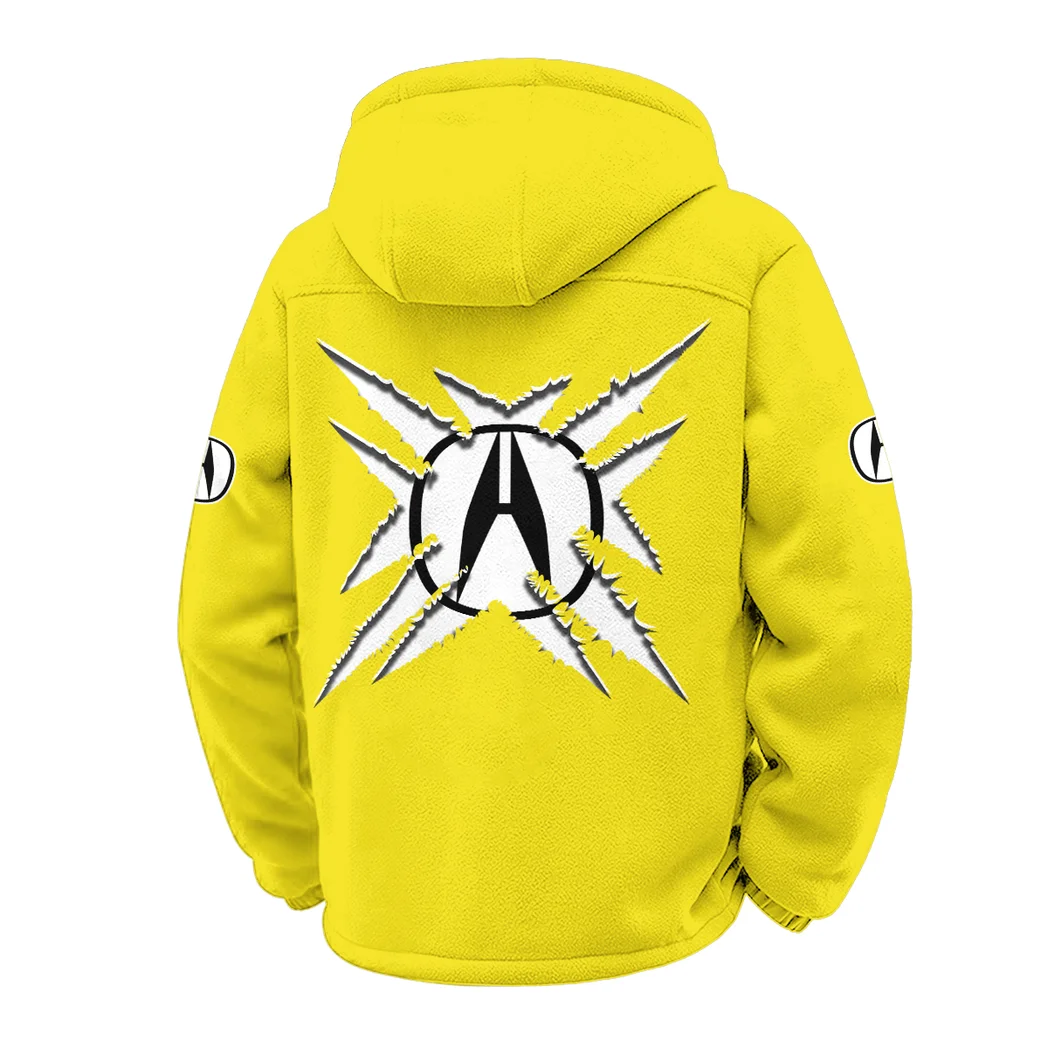 Premium Sedan Winter Fleece Jacket, Thermal Winter Fleece HVN1450AC - Yellow - Image 3