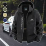 Luxury Supercar Fleece Windbreaker Jacket, Insulated Windbreaker Fleece HVN1450AM - Black