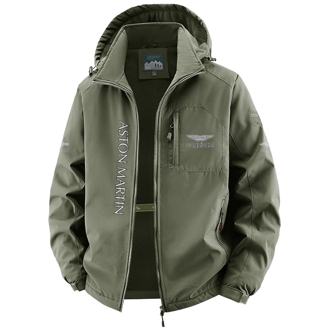 Luxury Supercar Fleece Windbreaker Jacket, Insulated Windbreaker Fleece HVN1450AM - Green - Image 2
