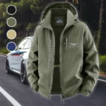 Luxury Supercar Fleece Windbreaker Jacket, Insulated Windbreaker Fleece HVN1450AM - Green