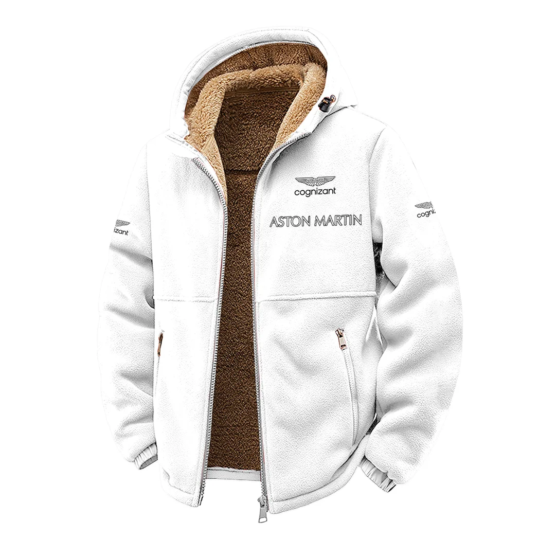 Luxury Supercar Winter Fleece Jacket, Arctic Expedition Fleece HVN1450AM - White - Image 2