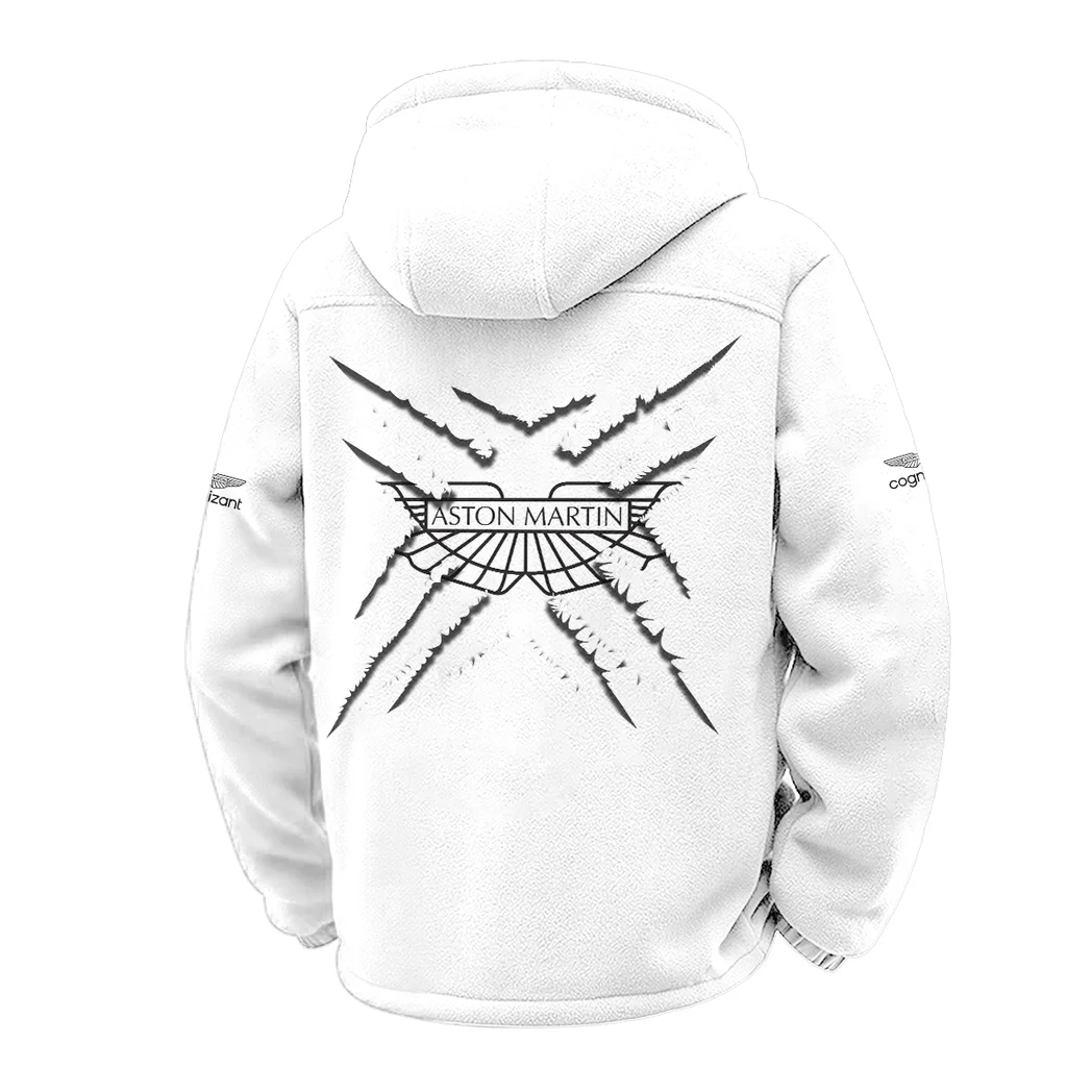 Luxury Supercar Winter Fleece Jacket, Arctic Expedition Fleece HVN1450AM - White - Image 3