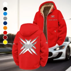 Luxury Supercar Winter Fleece Jacket, Arctic Expedition Fleece HVN1450AM - Red