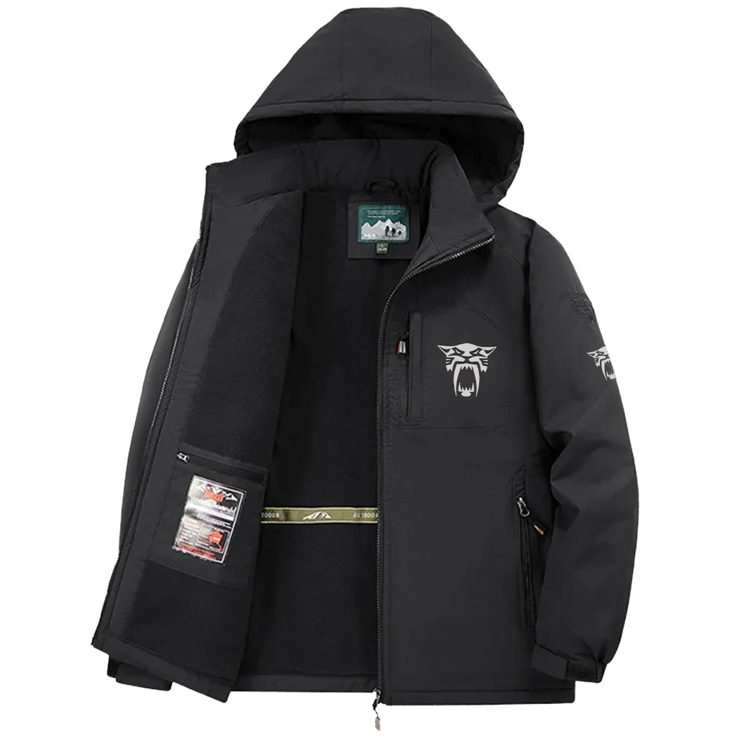 Snowmobile Brand Fleece Windbreaker Jacket, All-Weather Fleece Shield HVN1450AR - Black - Image 3