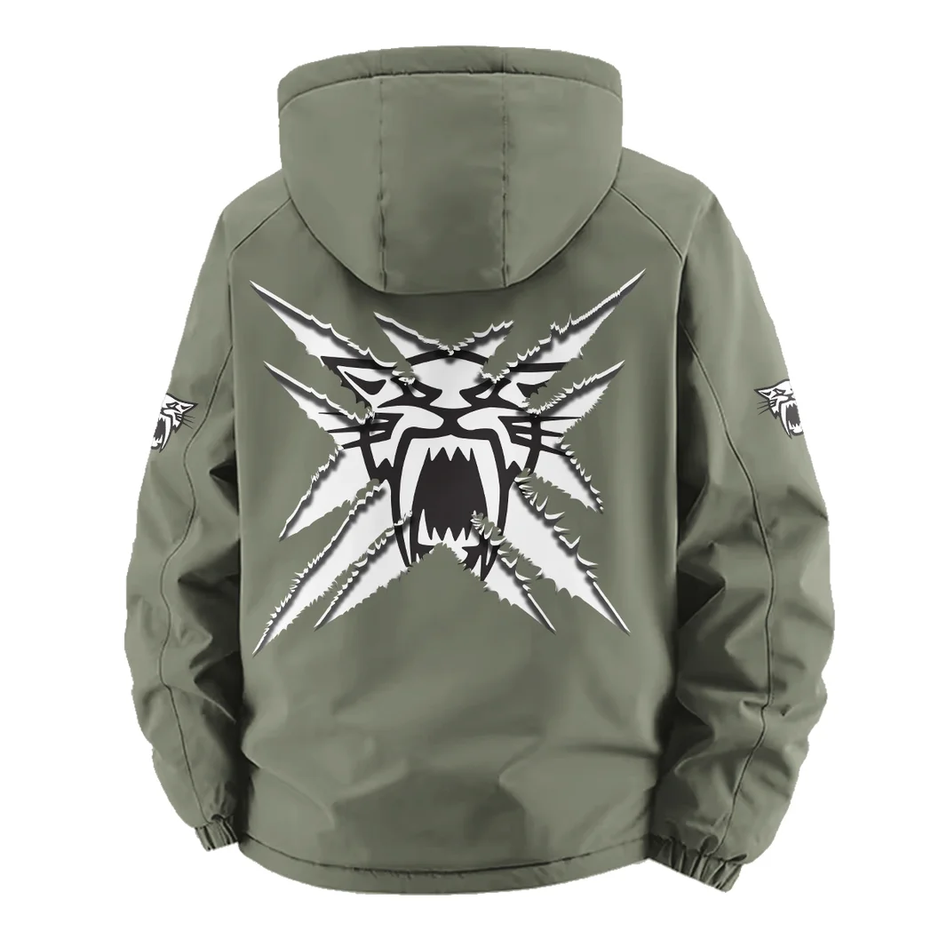 Snowmobile Brand Fleece Windbreaker Jacket, All-Weather Fleece Shield HVN1450AR - Green - Image 4
