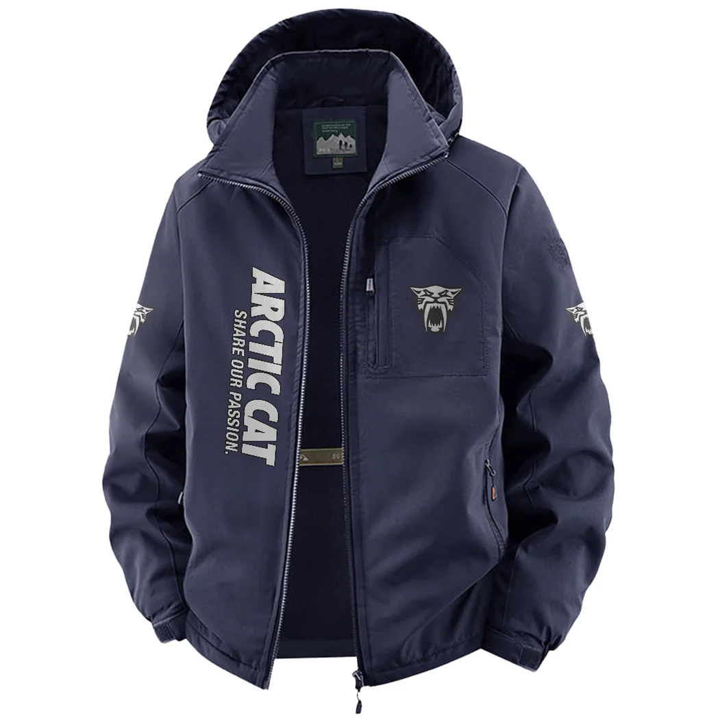 Snowmobile Brand Fleece Windbreaker Jacket, All-Weather Fleece Shield HVN1450AR - Navy - Image 2