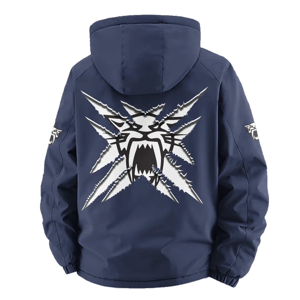 Snowmobile Brand Fleece Windbreaker Jacket, All-Weather Fleece Shield HVN1450AR - Navy - Image 4