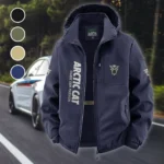 Snowmobile Brand Fleece Windbreaker Jacket, All-Weather Fleece Shield HVN1450AR - Navy