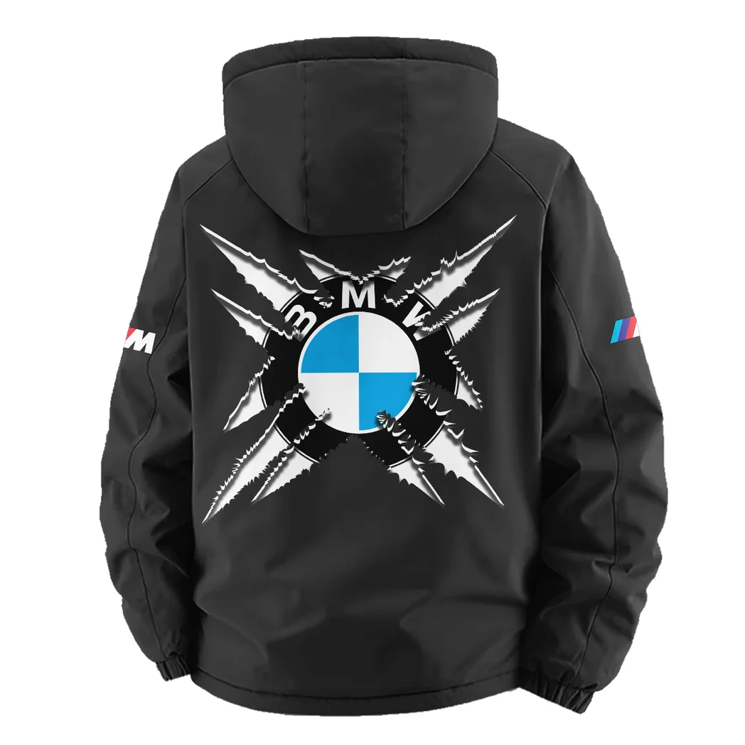 Competition Car Fleece Windbreaker Jacket, Core-Warmth Windbreaker HVN1450BM - Black - Image 4