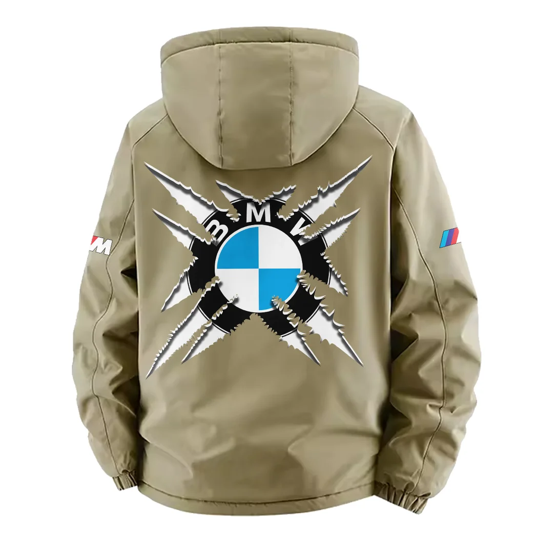 Competition Car Fleece Windbreaker Jacket, Core-Warmth Windbreaker HVN1450BM - Khaki - Image 4