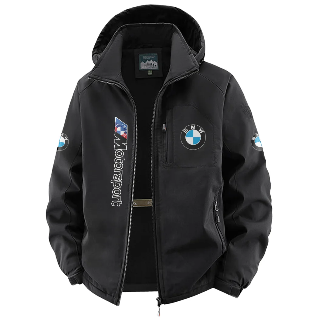 High-Speed Car Fleece Windbreaker Jacket, Windproof Fleece Hybrid HVN1450BM - Black - Image 2