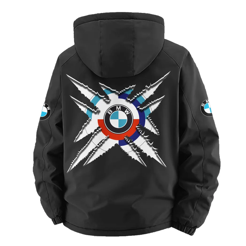 High-Speed Car Fleece Windbreaker Jacket, Windproof Fleece Hybrid HVN1450BM - Black - Image 4
