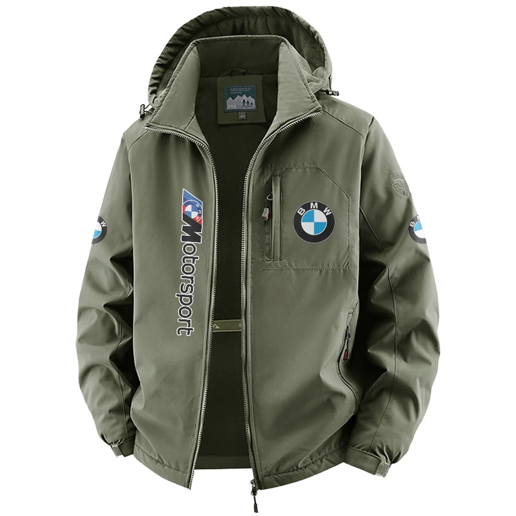 High-Speed Car Fleece Windbreaker Jacket, Windproof Fleece Hybrid HVN1450BM - Green - Image 2