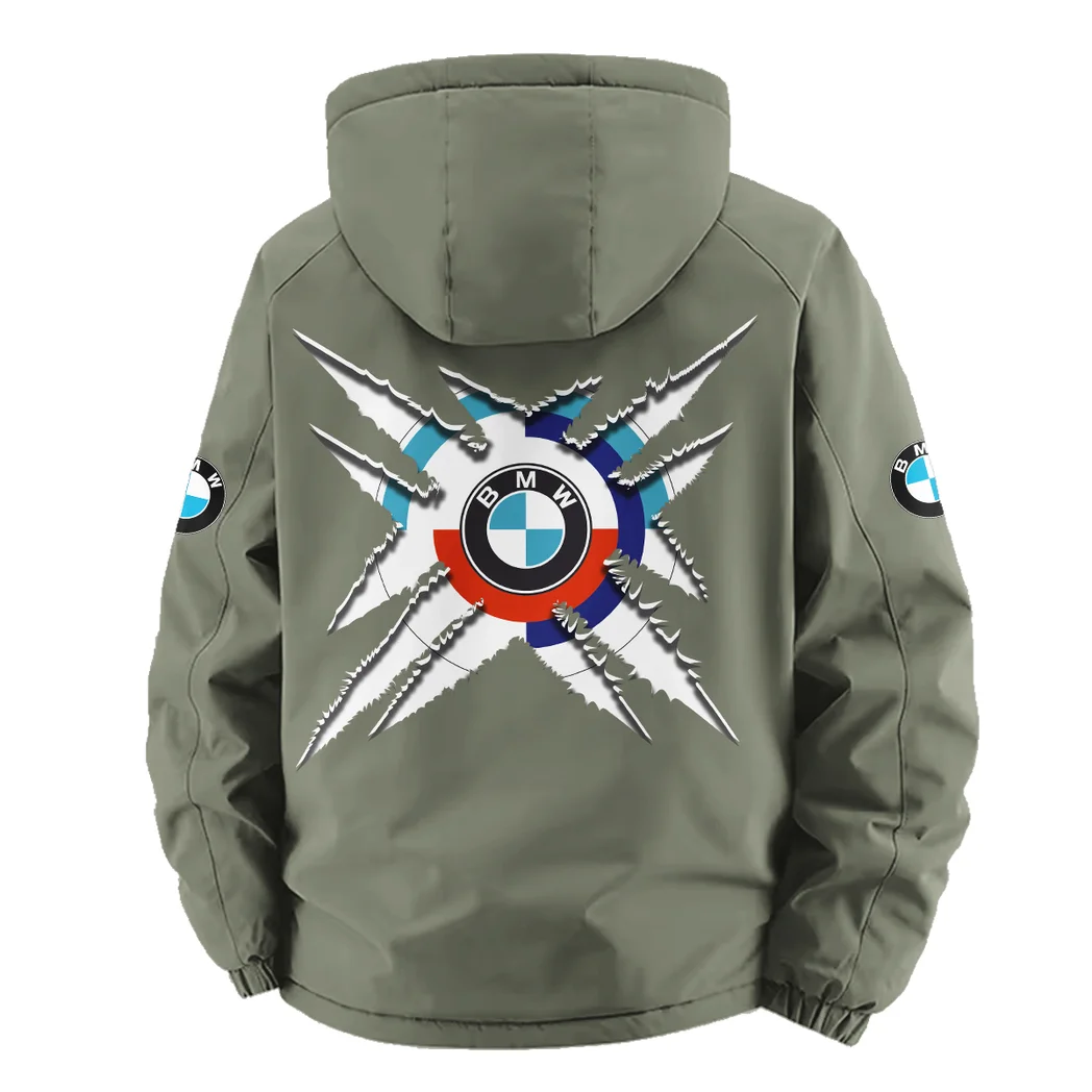 High-Speed Car Fleece Windbreaker Jacket, Windproof Fleece Hybrid HVN1450BM - Green - Image 4