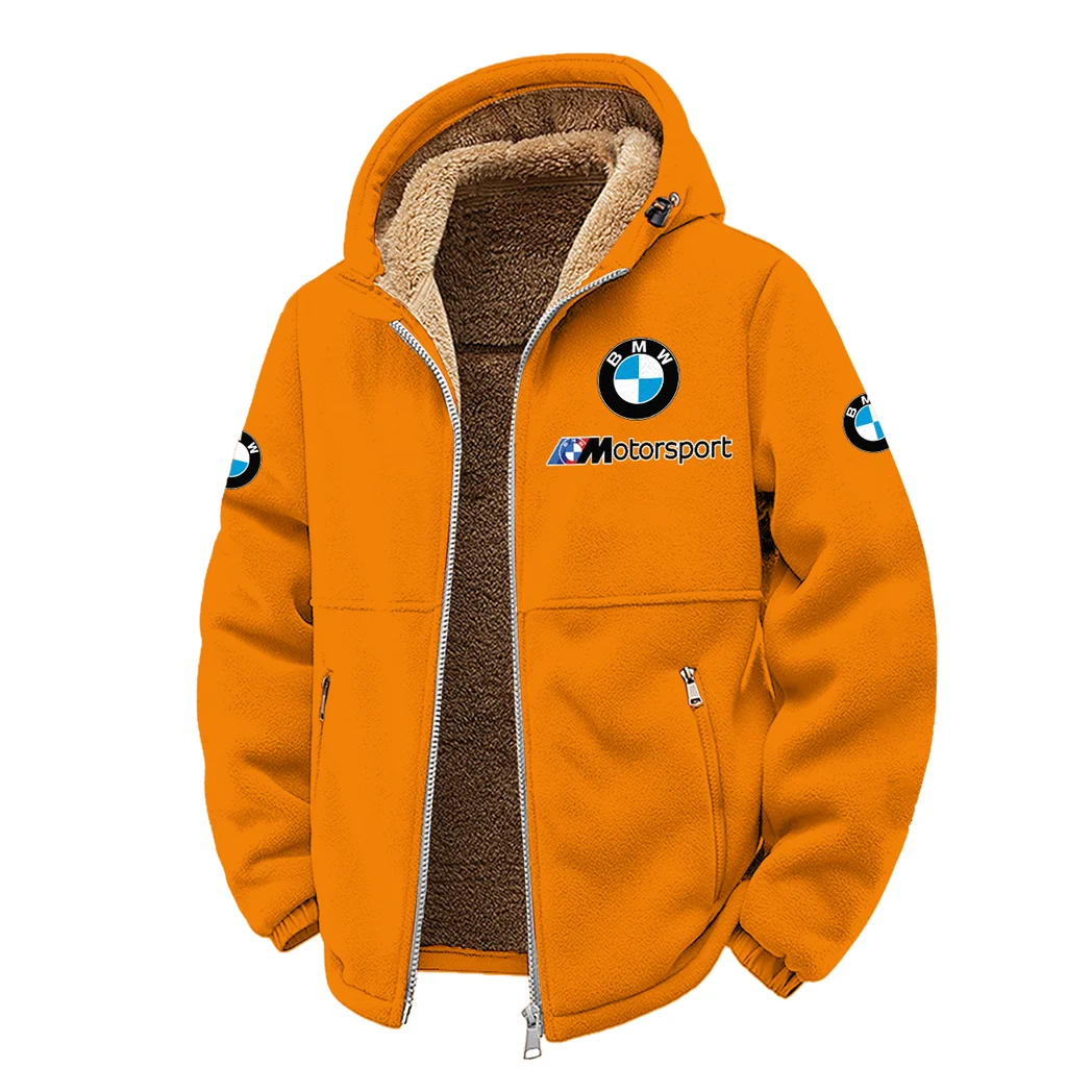 High-Speed Car Winter Fleece Jacket, Sub-Zero Fleece Jacket HVN1450BM - Orange - Image 2