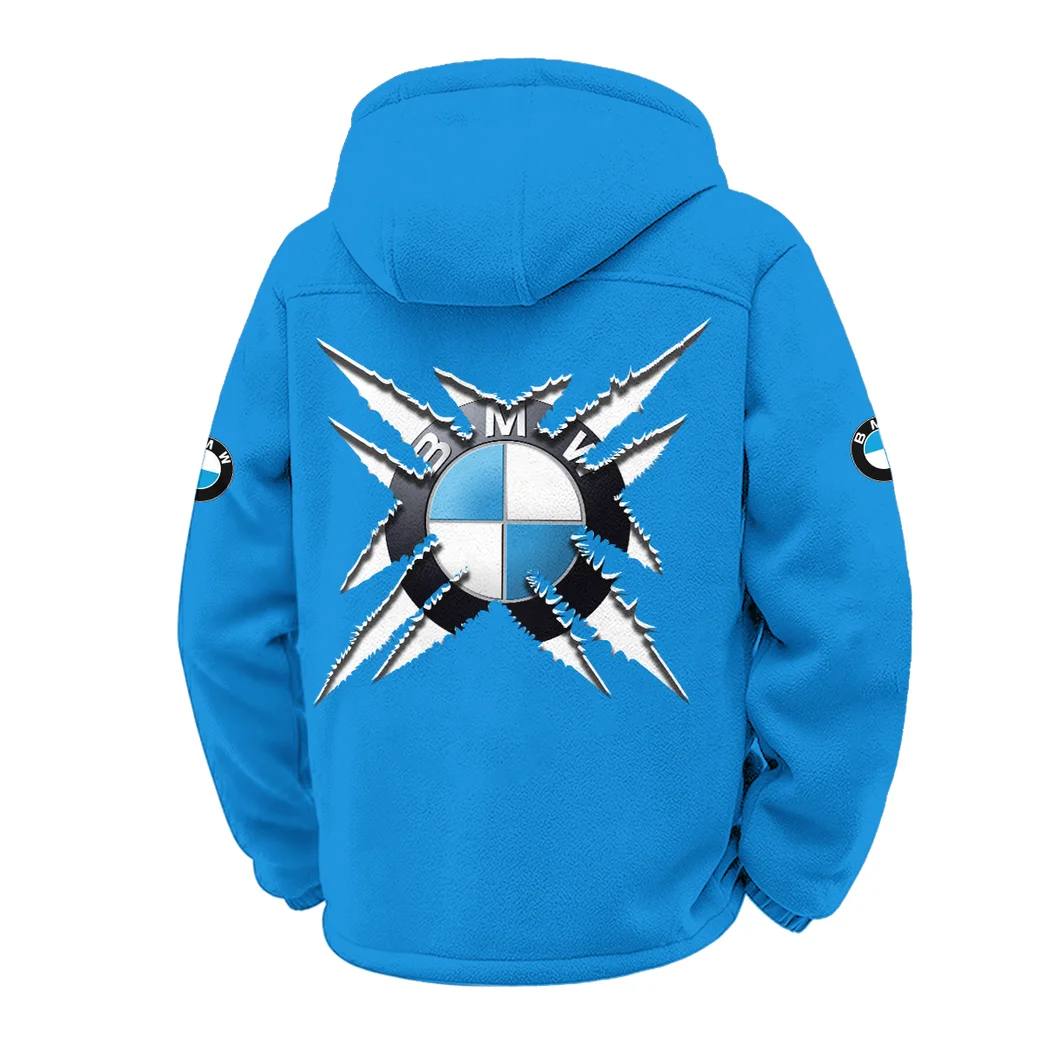 Performance Car Winter Fleece Jacket, Deep Winter Comfort Fleece HVN1450BM - Cyan - Image 3