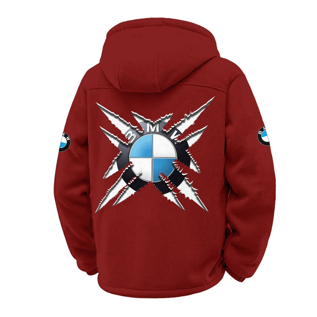 Performance Car Winter Fleece Jacket, Deep Winter Comfort Fleece HVN1450BM - Wine - Image 3