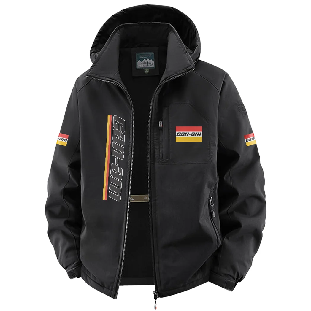 Recreational Quad Fleece Windbreaker Jacket, Essential Cold & Wind Barrier HVN1450BR - Black - Image 2