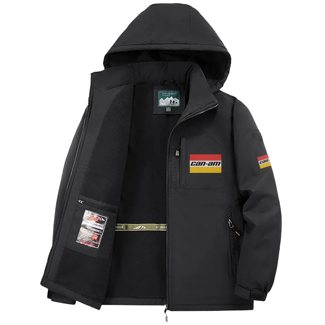 Recreational Quad Fleece Windbreaker Jacket, Essential Cold & Wind Barrier HVN1450BR - Black - Image 3