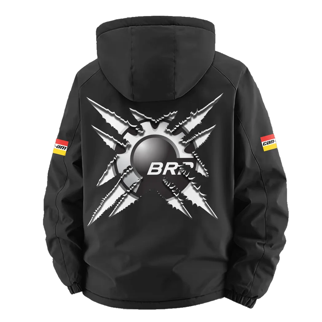 Recreational Quad Fleece Windbreaker Jacket, Essential Cold & Wind Barrier HVN1450BR - Black - Image 4