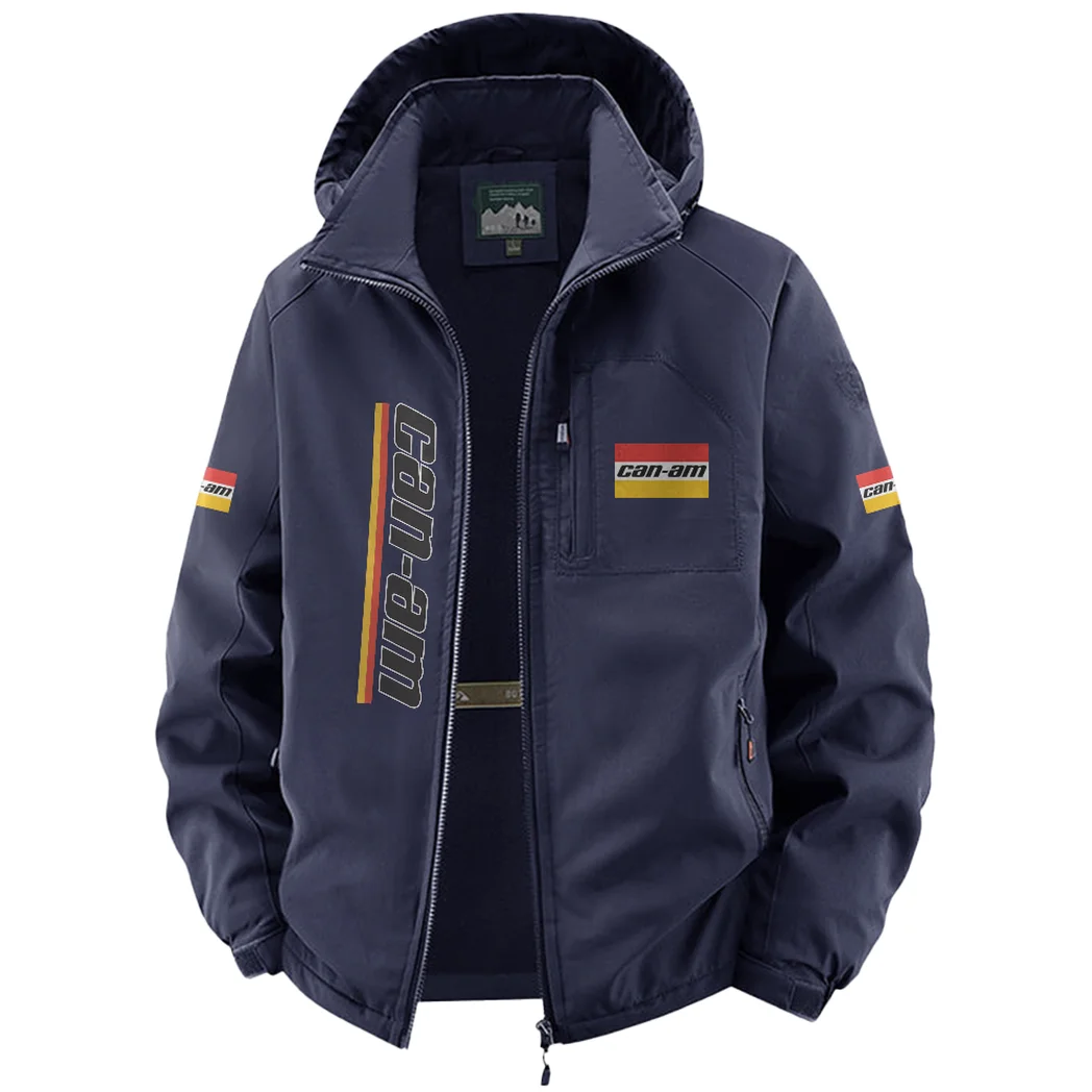 Recreational Quad Fleece Windbreaker Jacket, Essential Cold & Wind Barrier HVN1450BR - Navy - Image 2