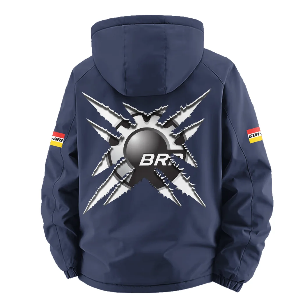Recreational Quad Fleece Windbreaker Jacket, Essential Cold & Wind Barrier HVN1450BR - Navy - Image 4