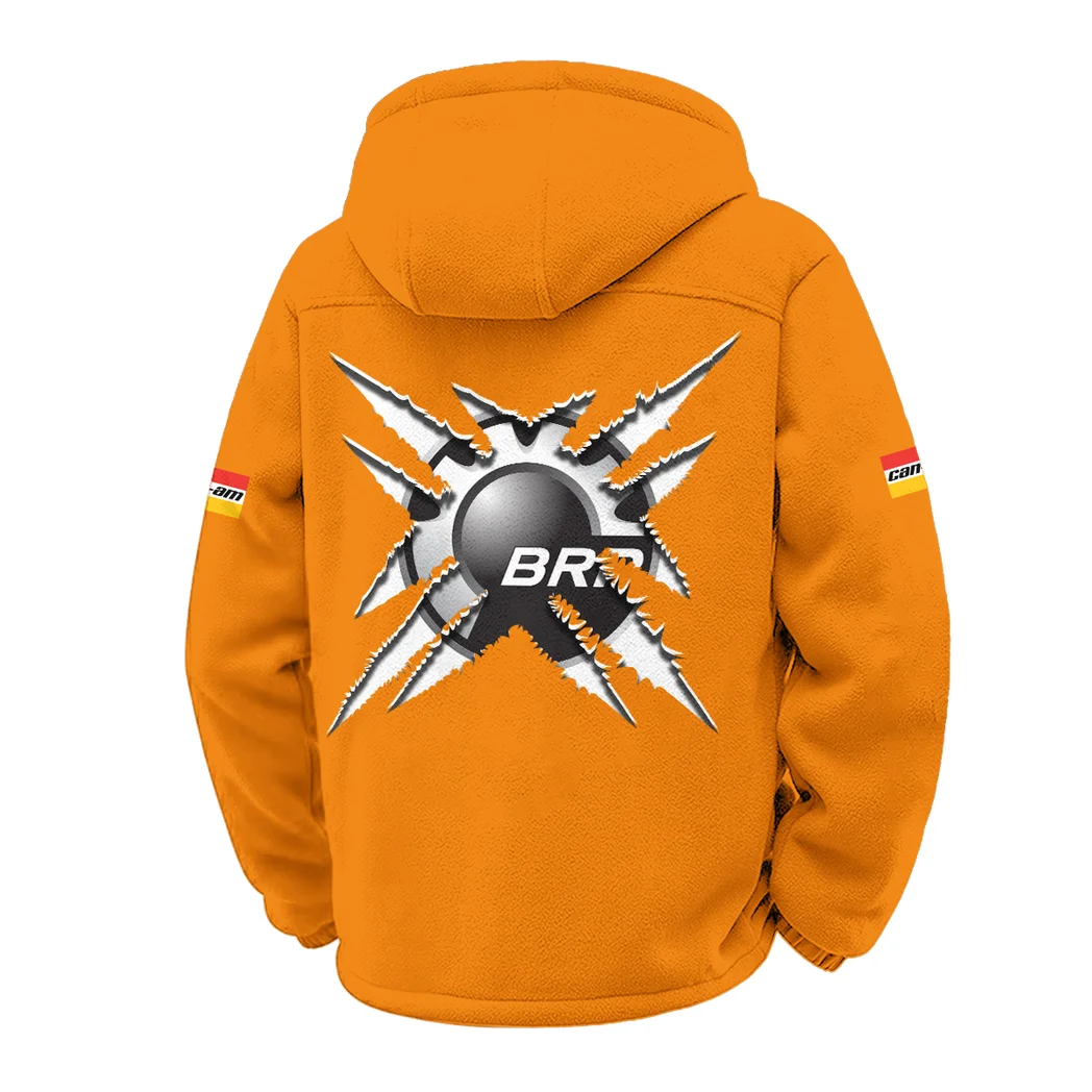 Recreational Quad Winter Fleece Jacket, Polar Climate Fleece HVN1450BR - Orange - Image 3