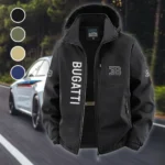 Million-Dollar Car Fleece Windbreaker Jacket, Dual-Layer Protection Jacket HVN1450BU - Black