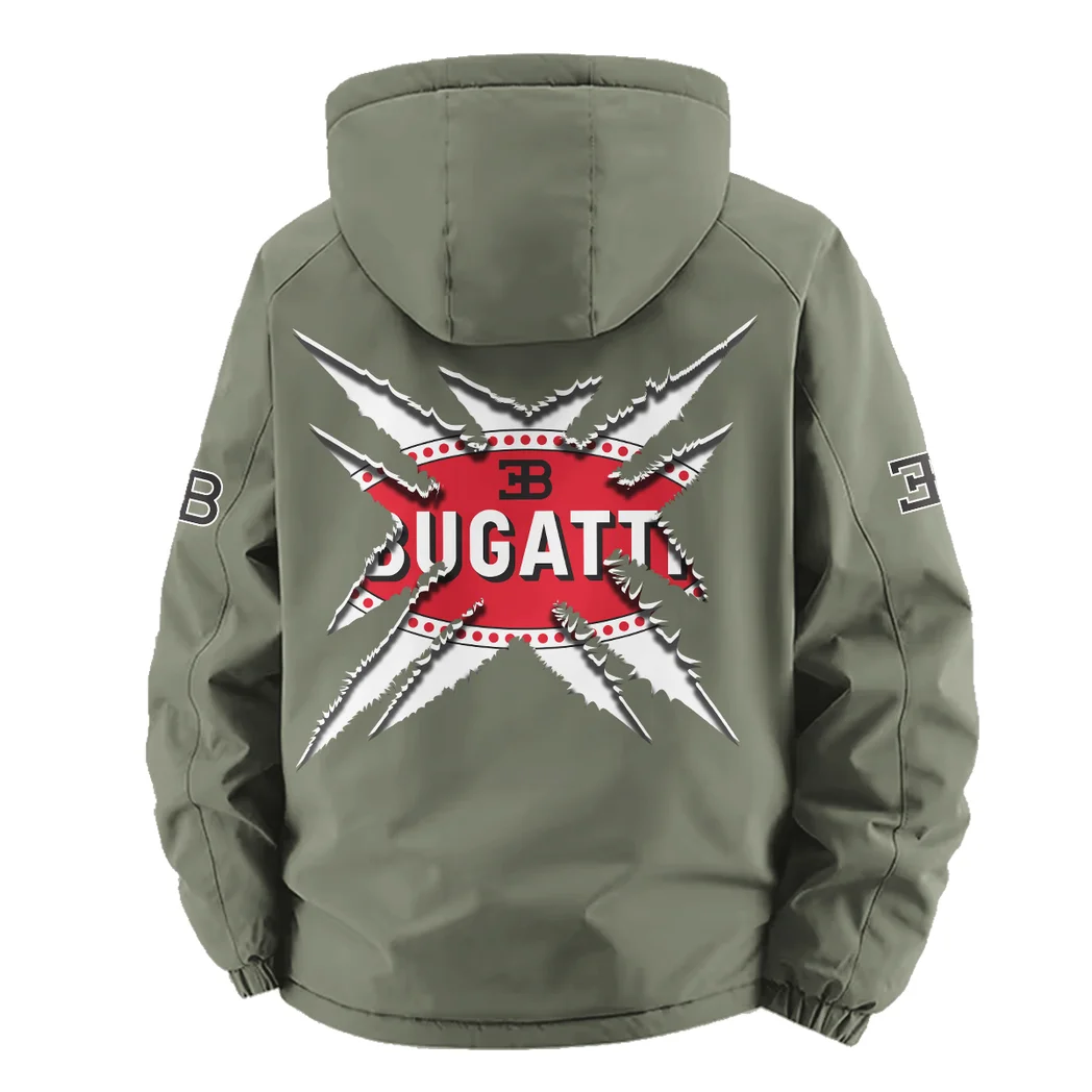 Million-Dollar Car Fleece Windbreaker Jacket, Dual-Layer Protection Jacket HVN1450BU - Green - Image 4