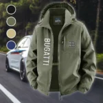 Million-Dollar Car Fleece Windbreaker Jacket, Dual-Layer Protection Jacket HVN1450BU - Green