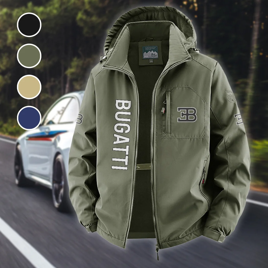Million-Dollar Car Fleece Windbreaker Jacket, Dual-Layer Protection Jacket HVN1450BU - Green