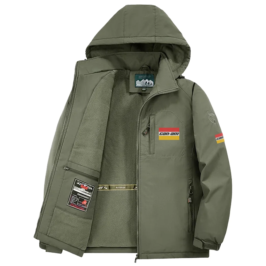 Racing Bike Fleece Windbreaker Jacket, Thermal Wind-Deflector HVN1450CA - Green - Image 3