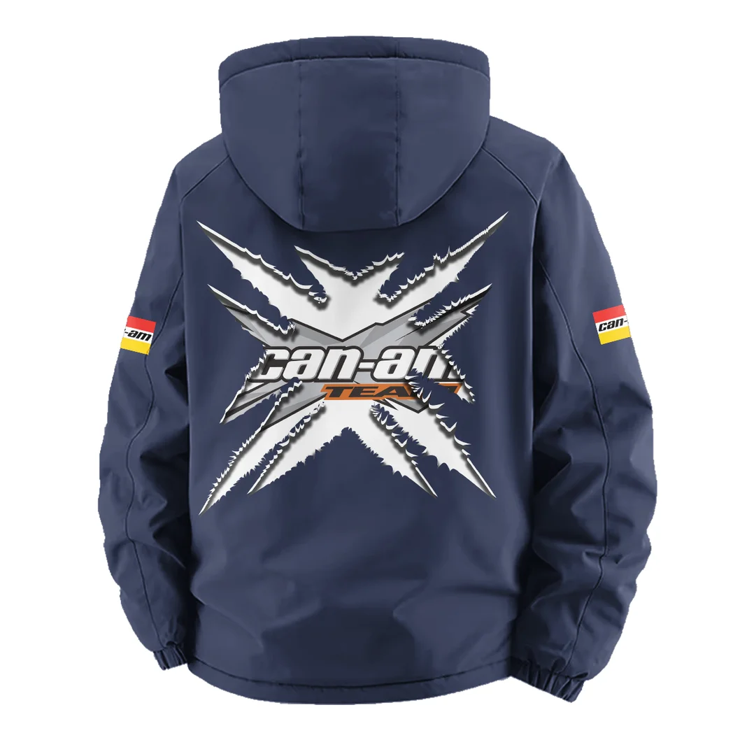Racing Bike Fleece Windbreaker Jacket, Thermal Wind-Deflector HVN1450CA - Navy - Image 4