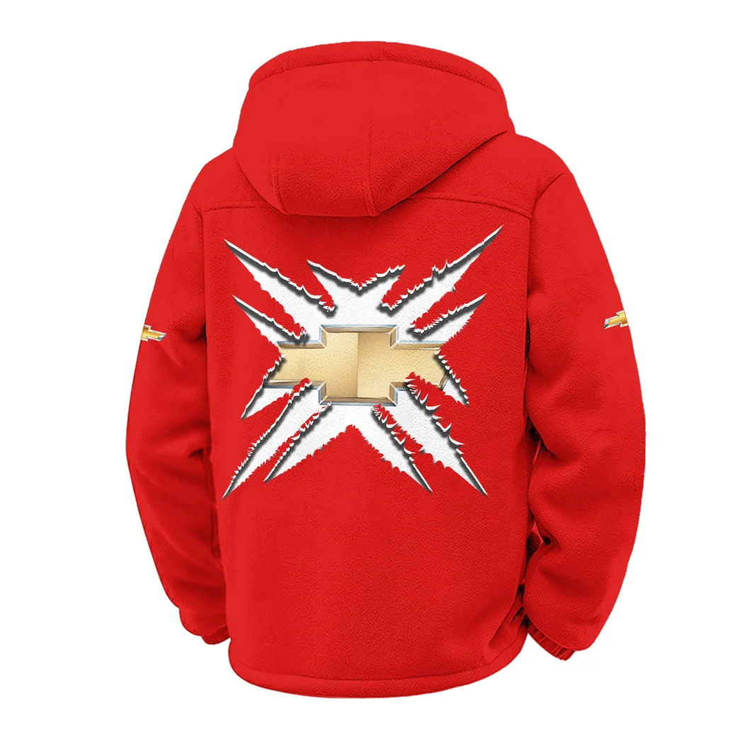 Performance Sedan Winter Fleece Jacket, Dynamic Winter Training Top HVN1450CE - Red - Image 3
