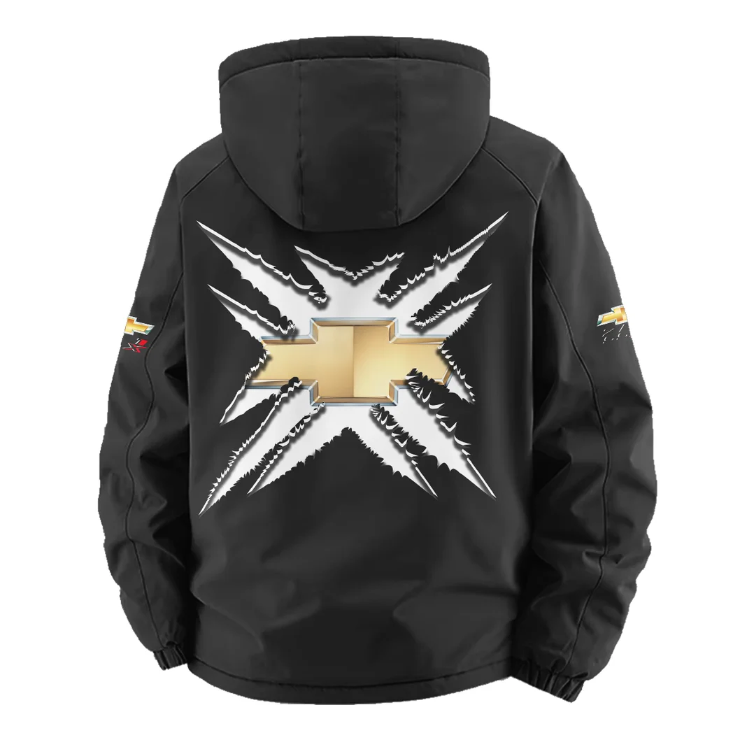 Muscle Car Fleece Windbreaker Jacket, Performance Barrier Jacket HVN1450CH - Black - Image 4