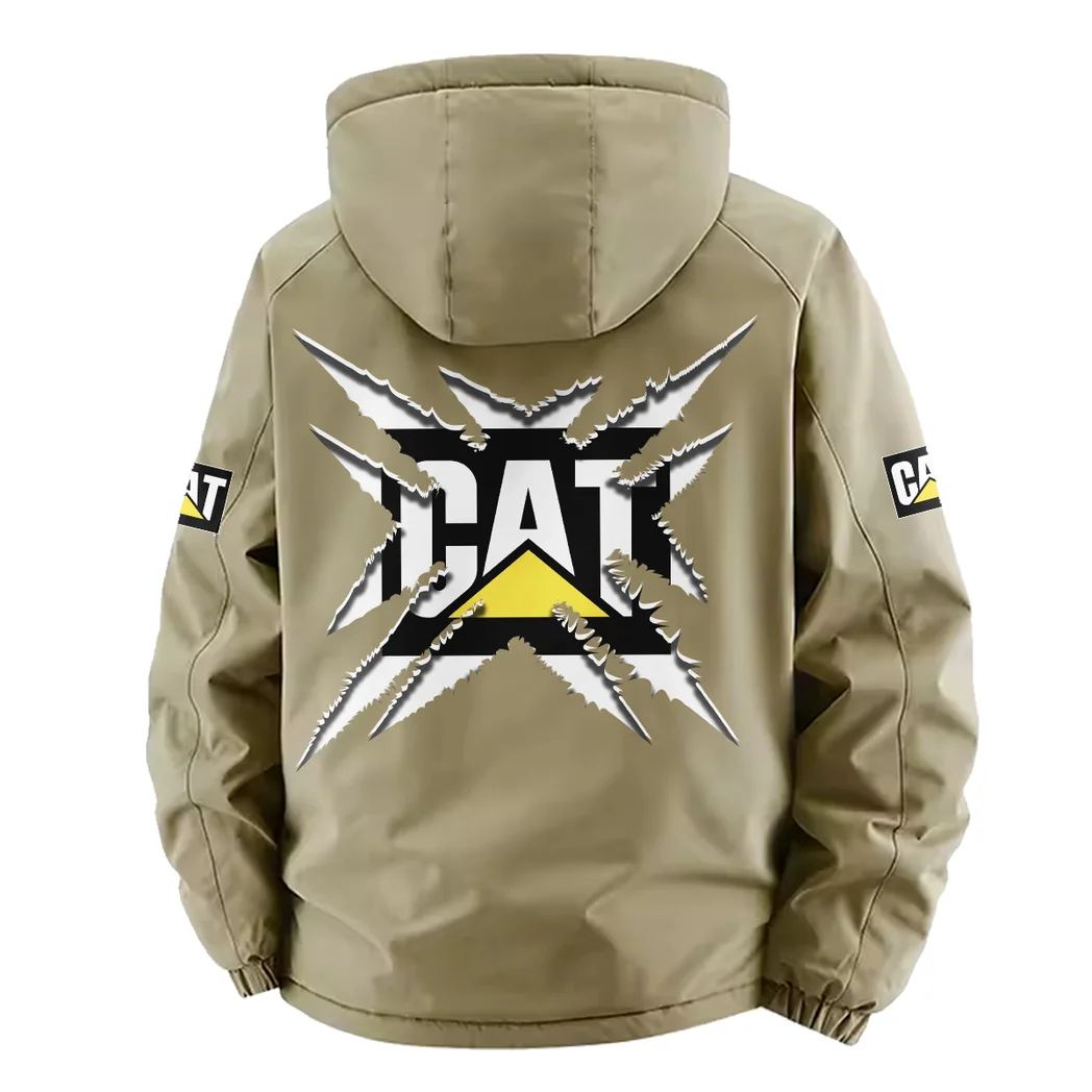 Site Work Machine Fleece Windbreaker Jacket, Multi-Sport Weather Jacket HVN1450CI - Khaki - Image 4