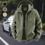 Lightweight Performance Car Fleece Windbreaker Jacket, Cold-Air Cycling Shell HVN1450CO - Green