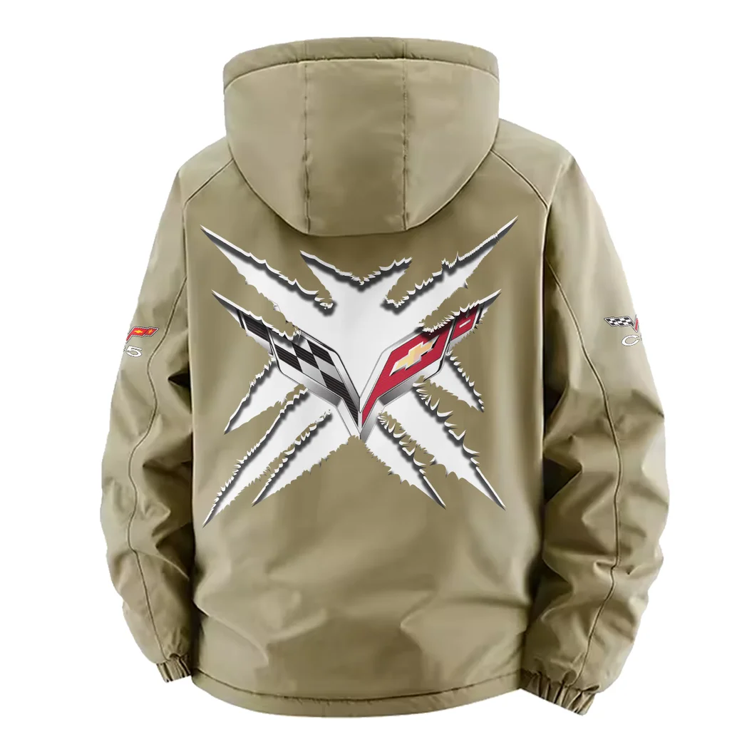 Lightweight Performance Car Fleece Windbreaker Jacket, Cold-Air Cycling Shell HVN1450CO - Khaki - Image 4