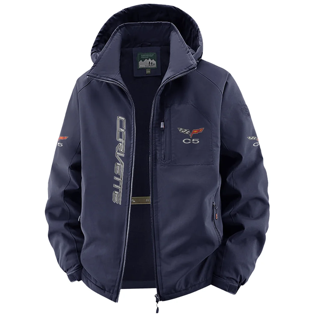 Lightweight Performance Car Fleece Windbreaker Jacket, Cold-Air Cycling Shell HVN1450CO - Navy - Image 2