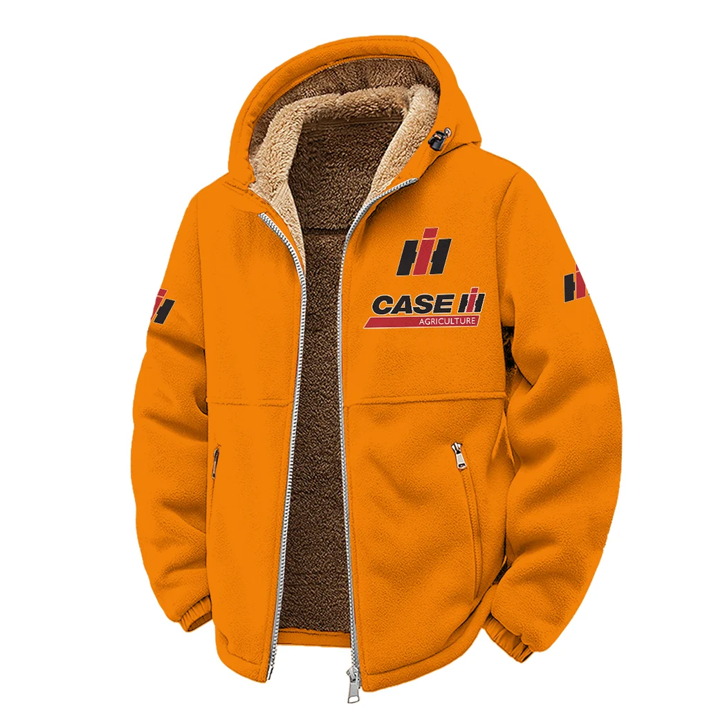Harvest Vehicle Winter Fleece Jacket, Cold Weather Hiking Fleece HVN1450CS - Orange - Image 2