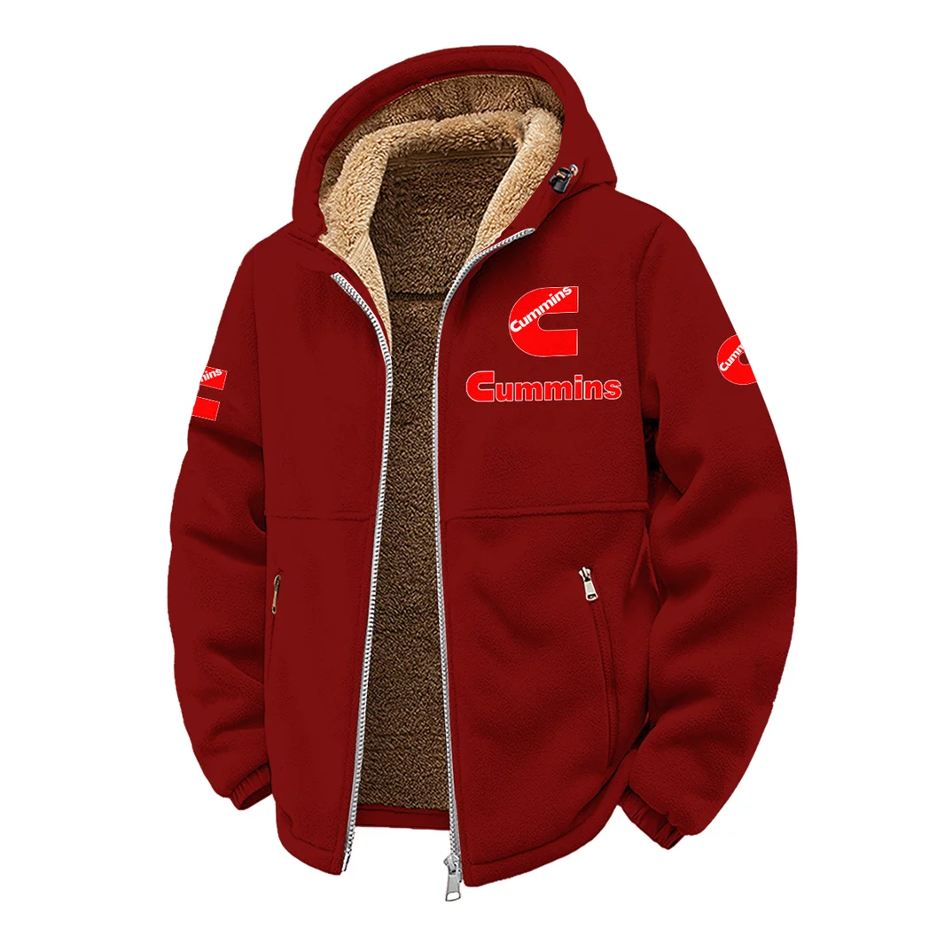 Titan Power Systems Winter Fleece Jacket, Cross-Training Thermal Zip HVN1450CU - Wine - Image 2