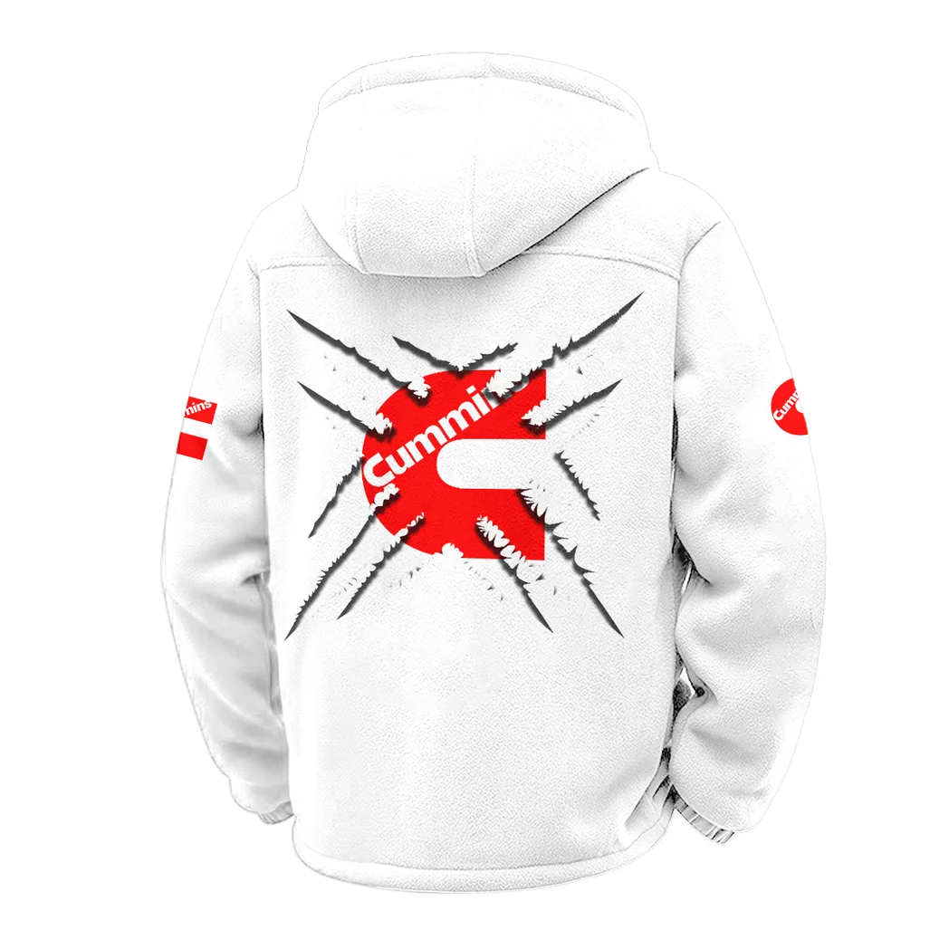 Titan Power Systems Winter Fleece Jacket, Cross-Training Thermal Zip HVN1450CU - White - Image 3