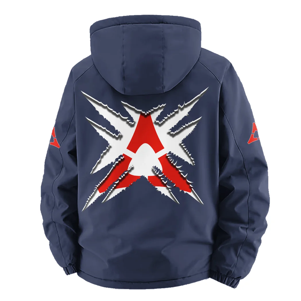 Muscle Sedan Fleece Windbreaker Jacket, Cross-Training Wind Shell HVN1450DC - Navy - Image 4