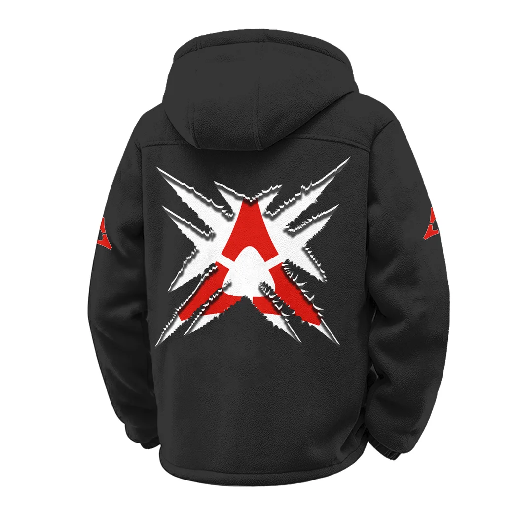 Muscle Sedan Winter Fleece Jacket, Ski & Snowboard Mid-Layer HVN1450DC - Black - Image 3