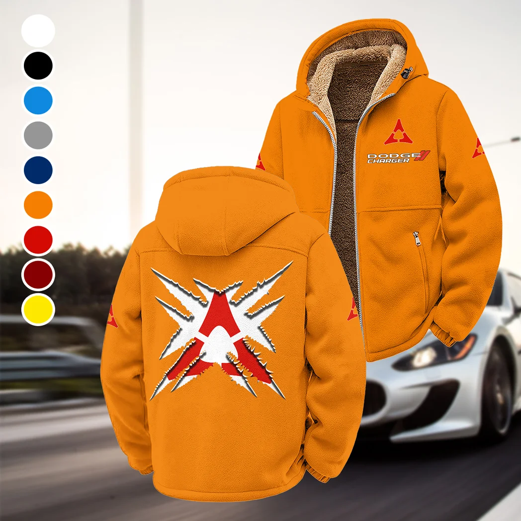Muscle Sedan Winter Fleece Jacket, Ski & Snowboard Mid-Layer HVN1450DC - Orange